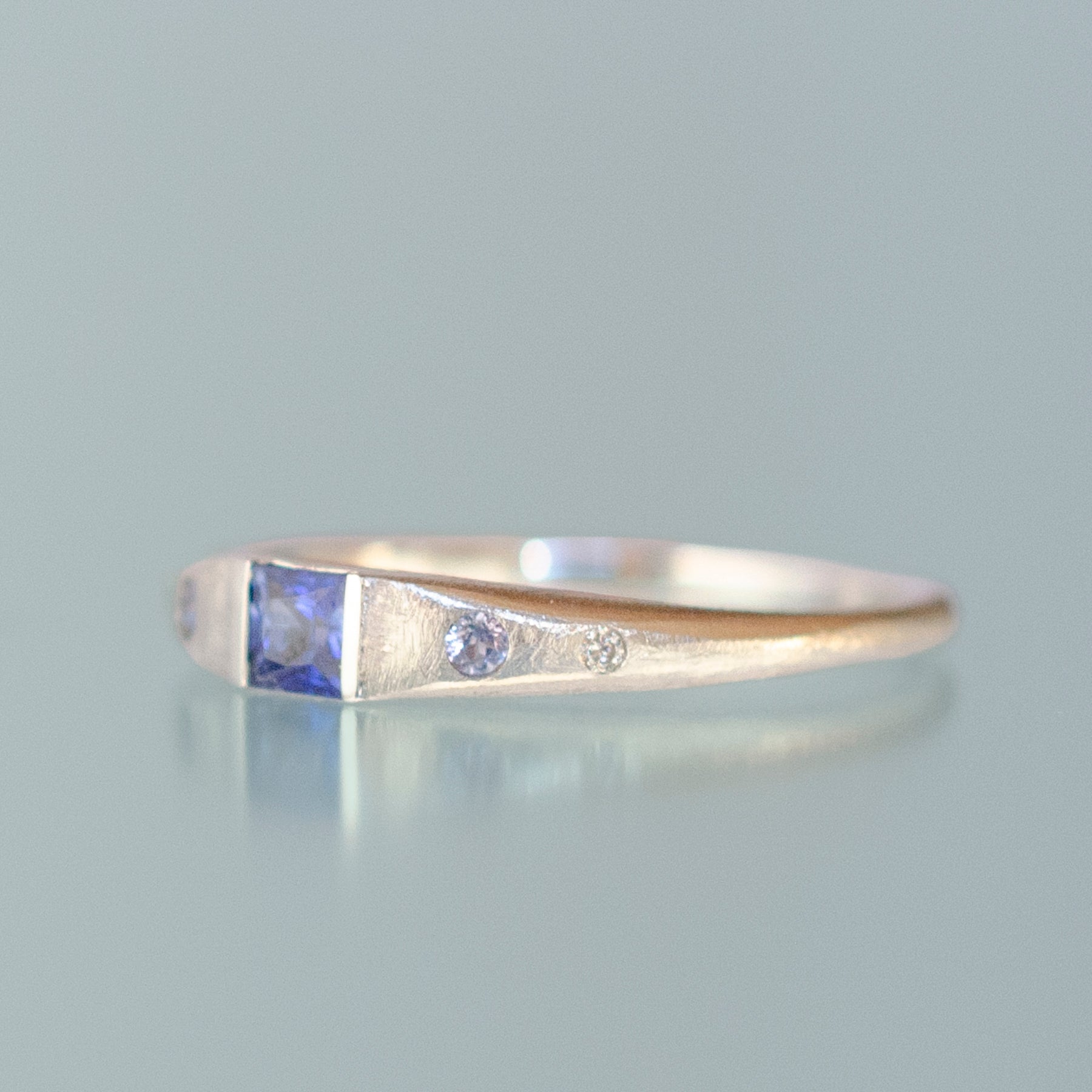 PT900 サファイア タンザナイト ダイヤモンド リング | Tesoro