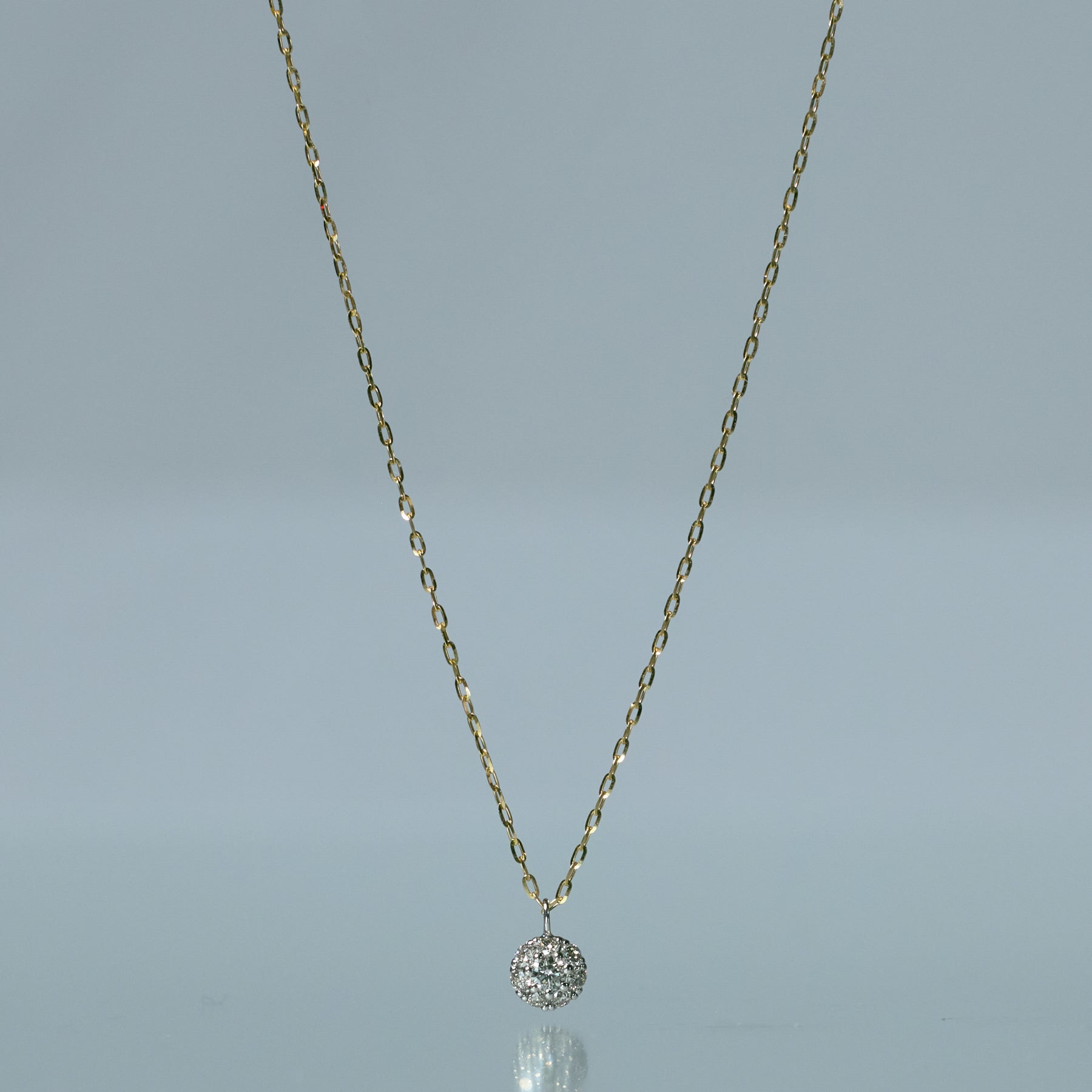 PT900,K18ダイヤモンドパヴェネックレス | L'ESSENZIALE