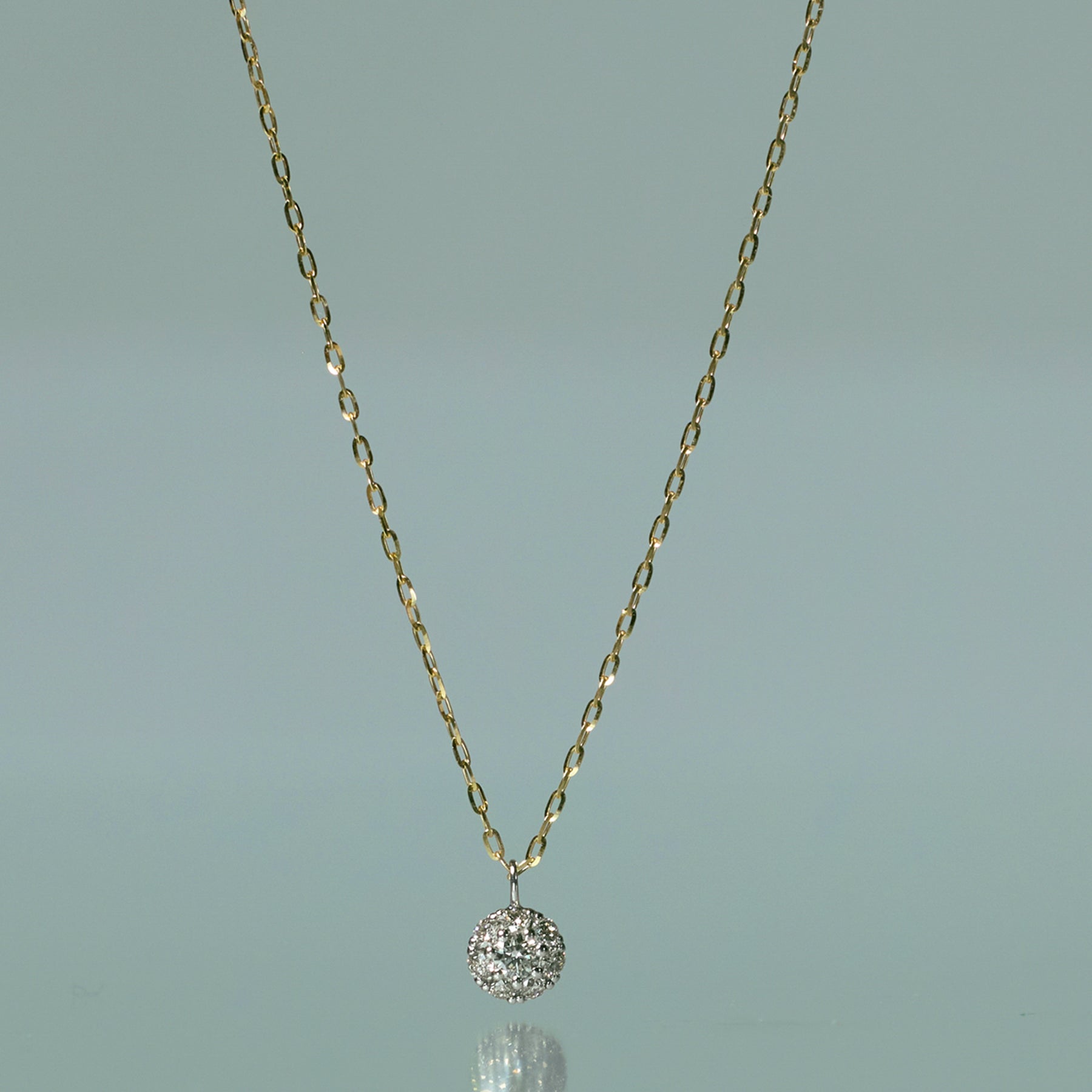 PT900,K18ダイヤモンドパヴェネックレス | L'ESSENZIALE