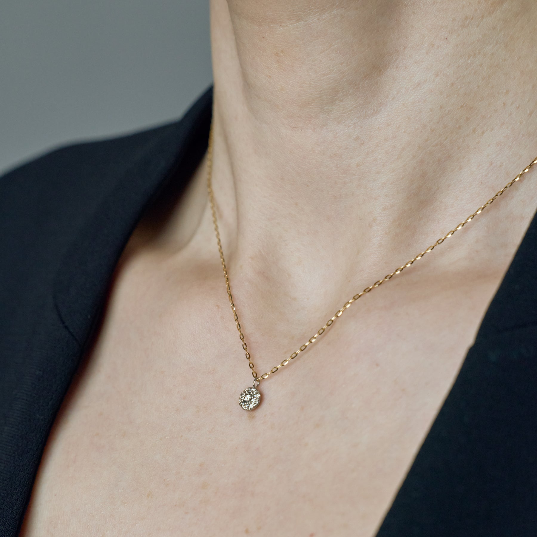 PT900,K18ダイヤモンドパヴェネックレス | L'ESSENZIALE