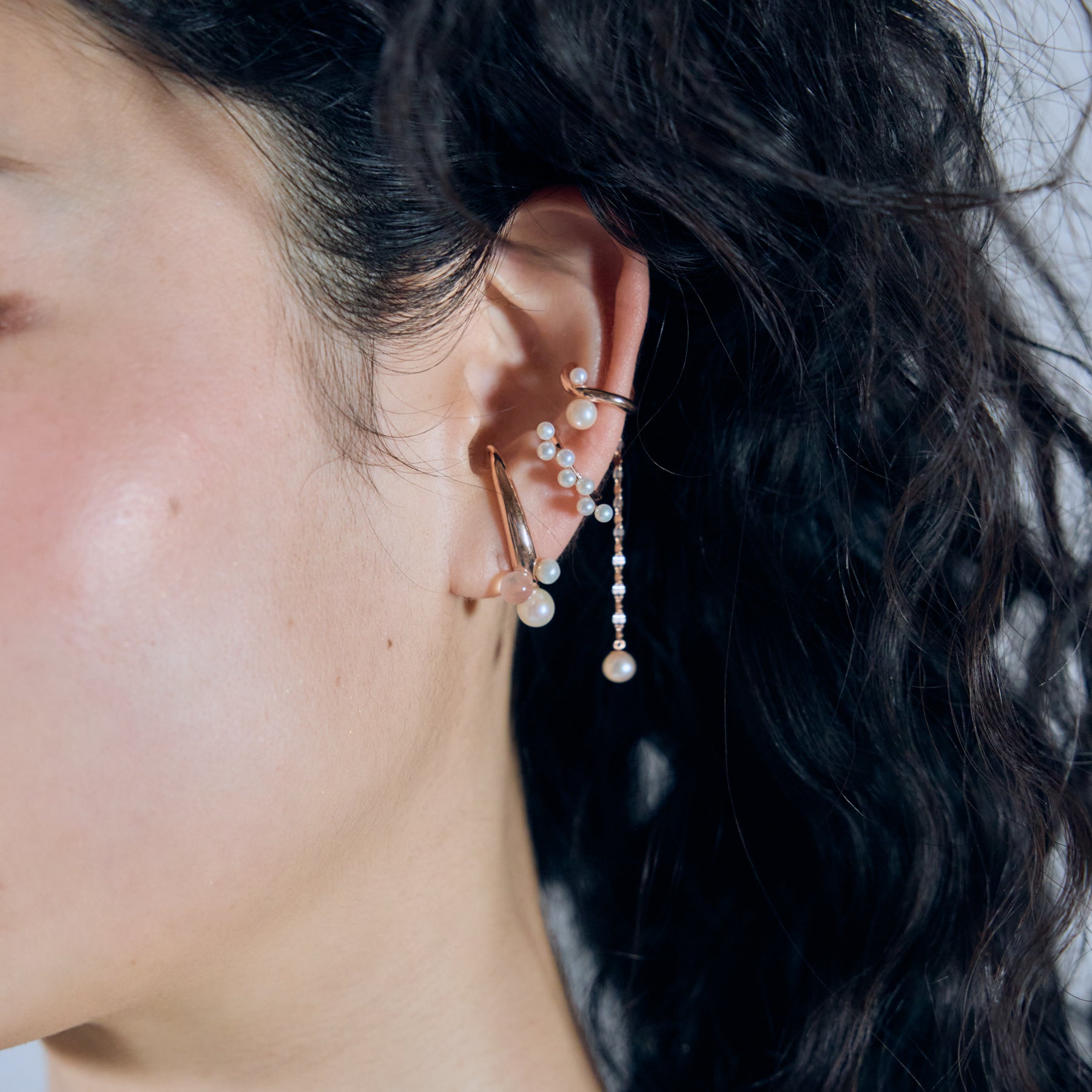 Stella Ear Cuffs Pearl