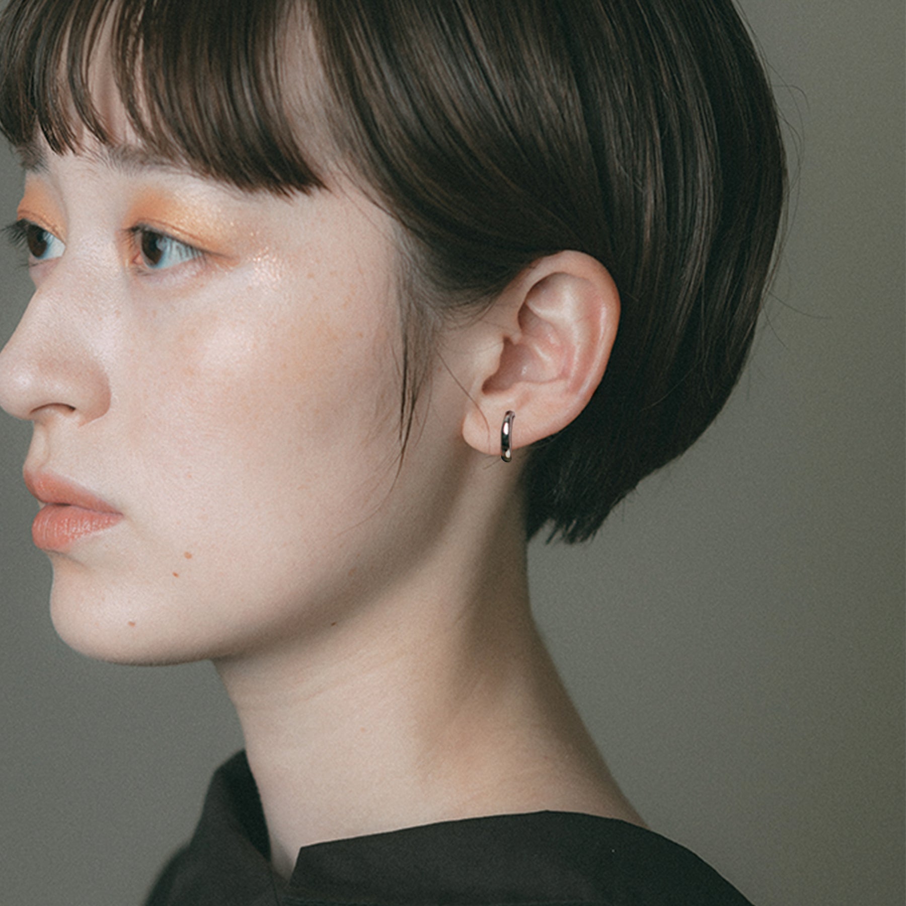 【オンライン限定品】シルバー プレーンイヤリング 開閉式