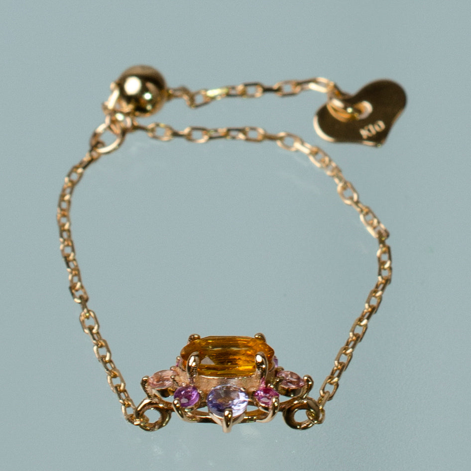 K10 シトリンのチェーンリング | Play of Color