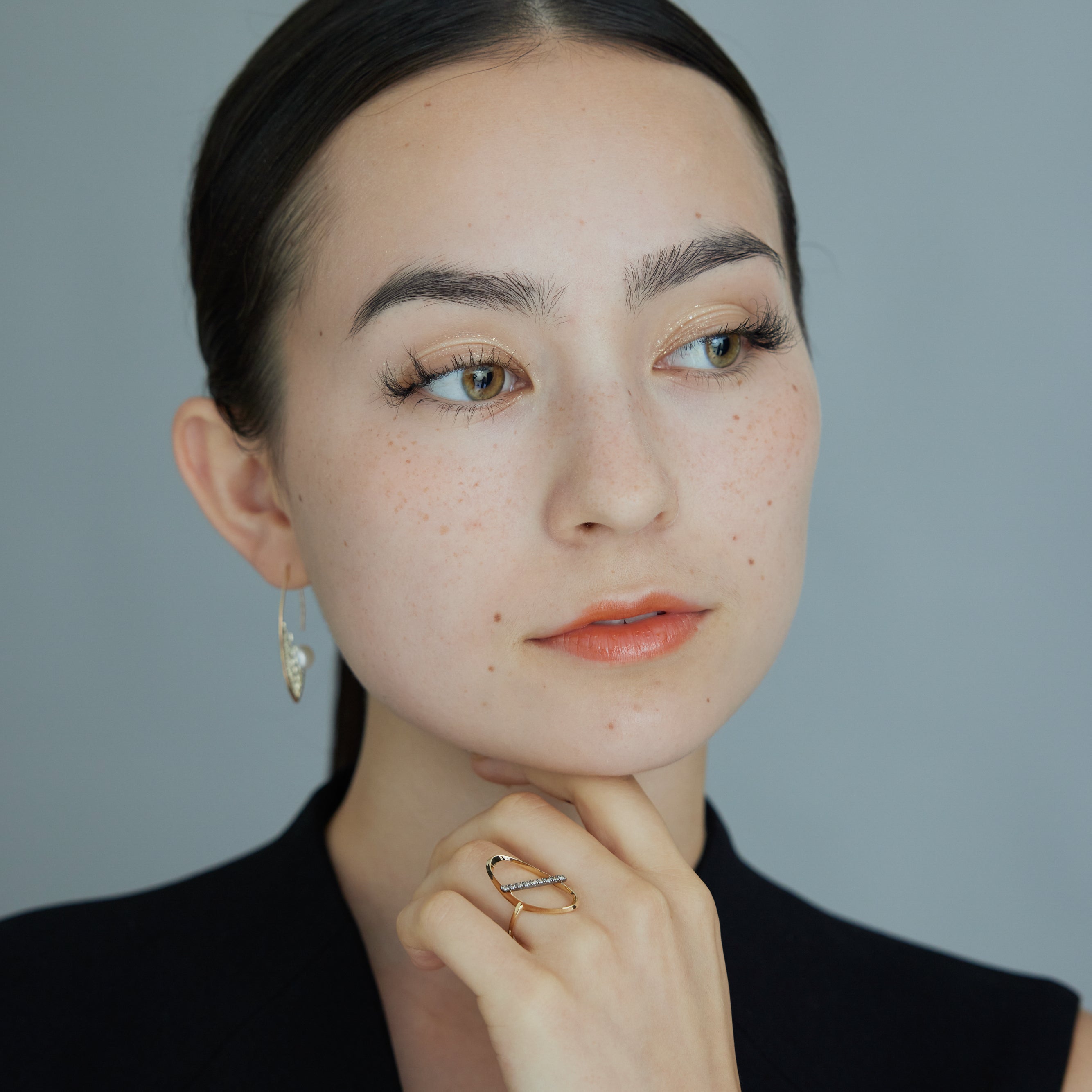 K18 Diamond BRIDGE RING