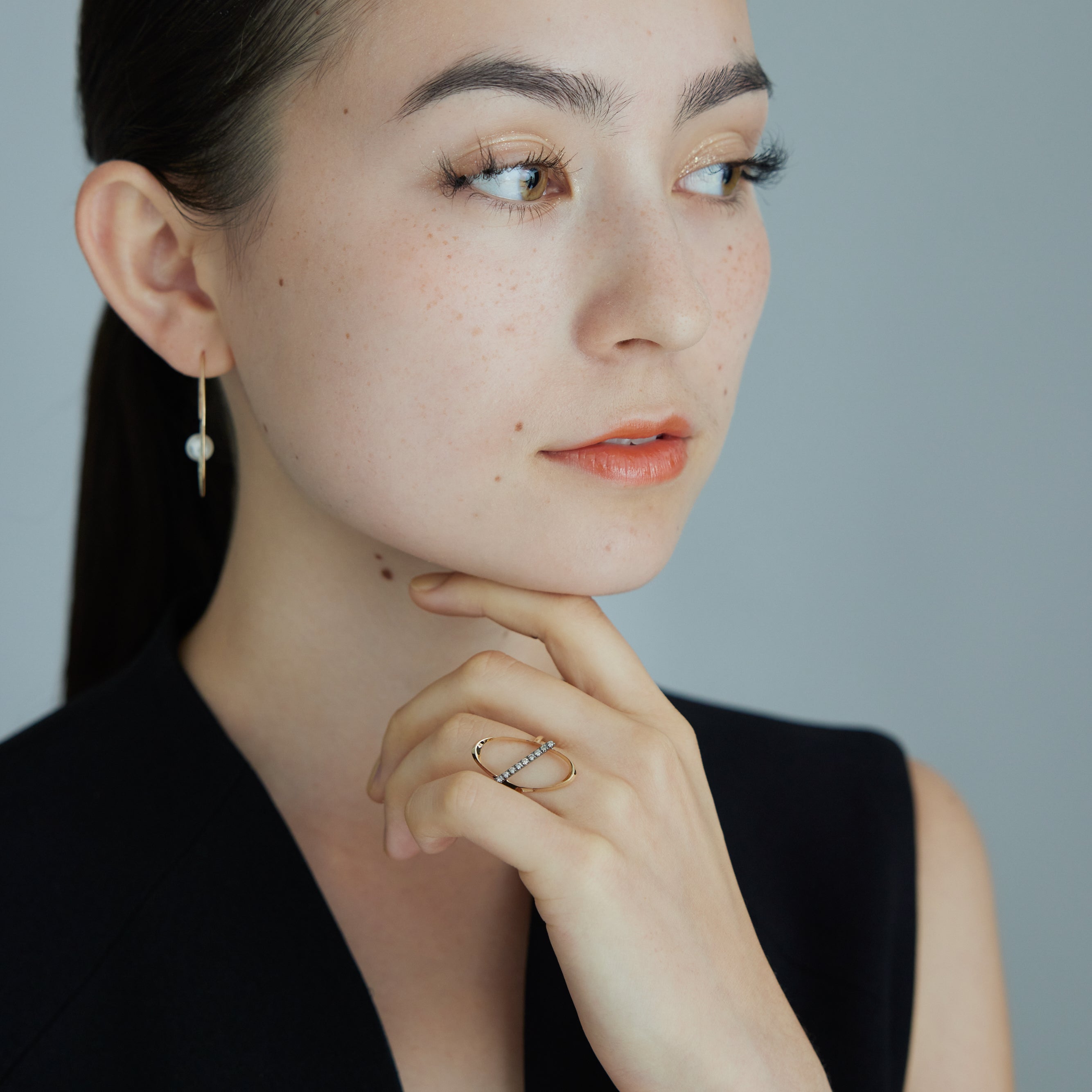 K18 Diamond BRIDGE RING