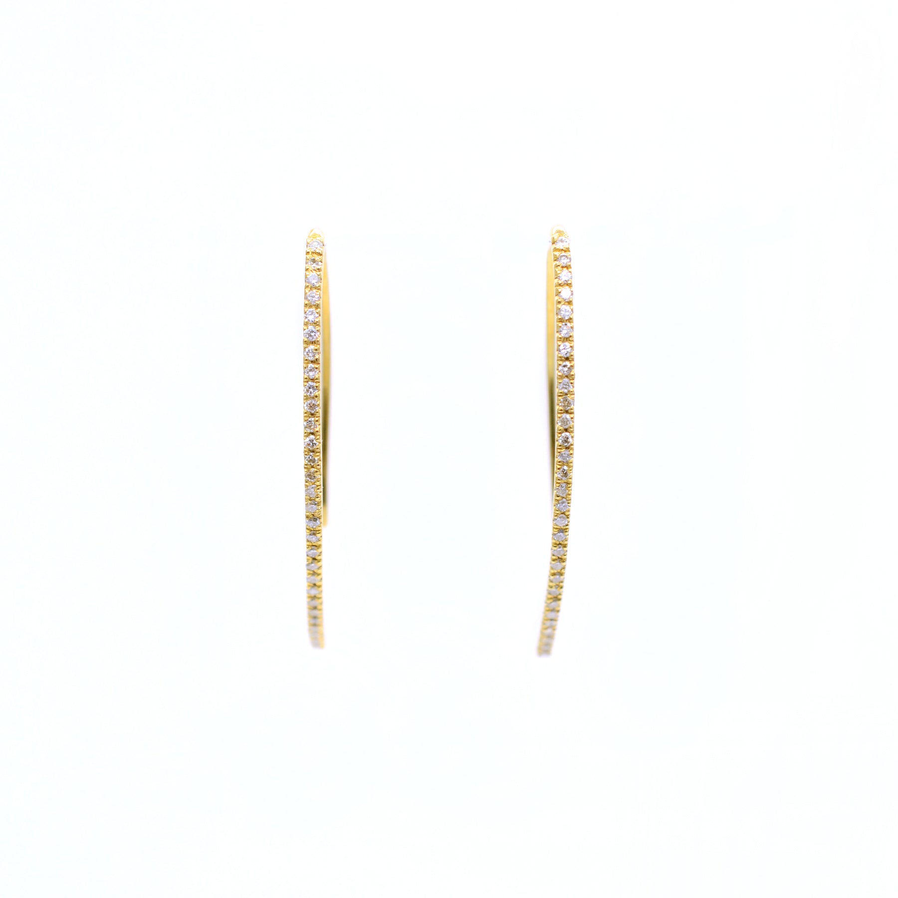 ダイヤモンドピアス バナナフープ