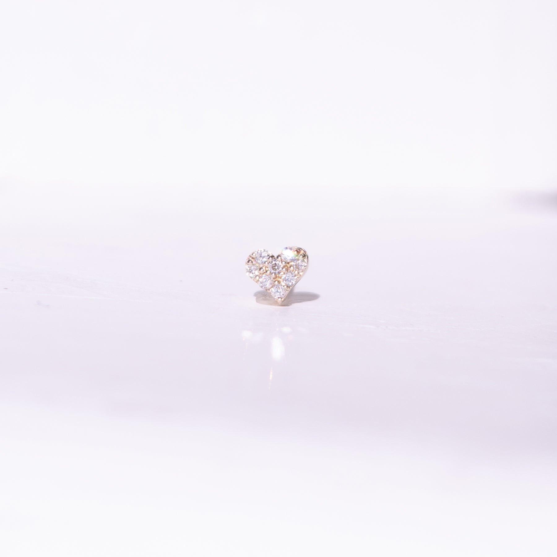 K10ダイヤモンドピアス|ハート|