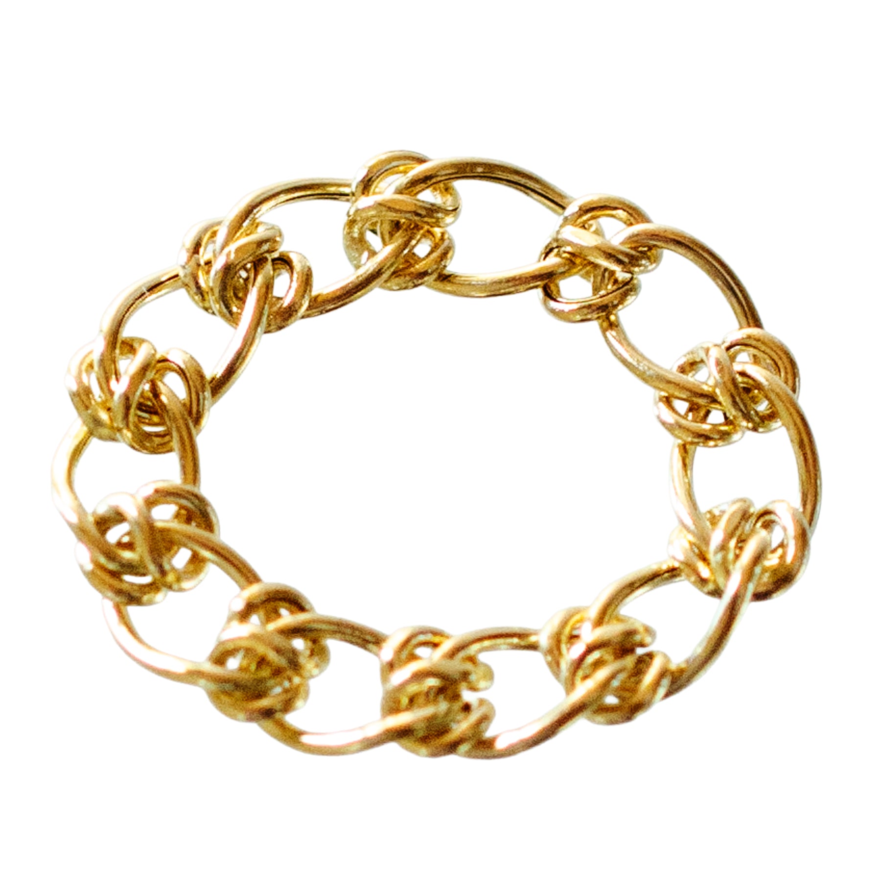 K18 ホロウ イタリアンチェーン リング