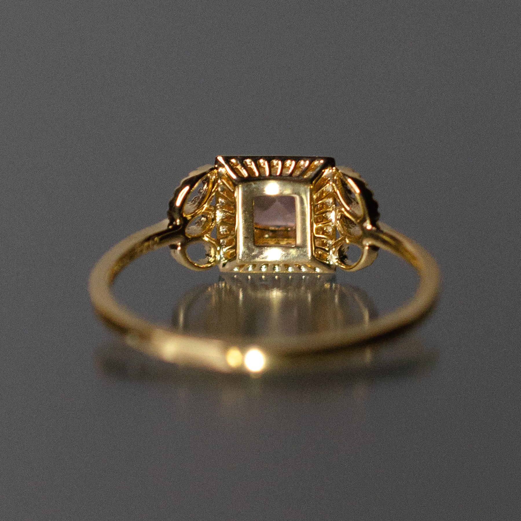 K18 パパラチアサファイア ダイヤモンド リング | Tesoro