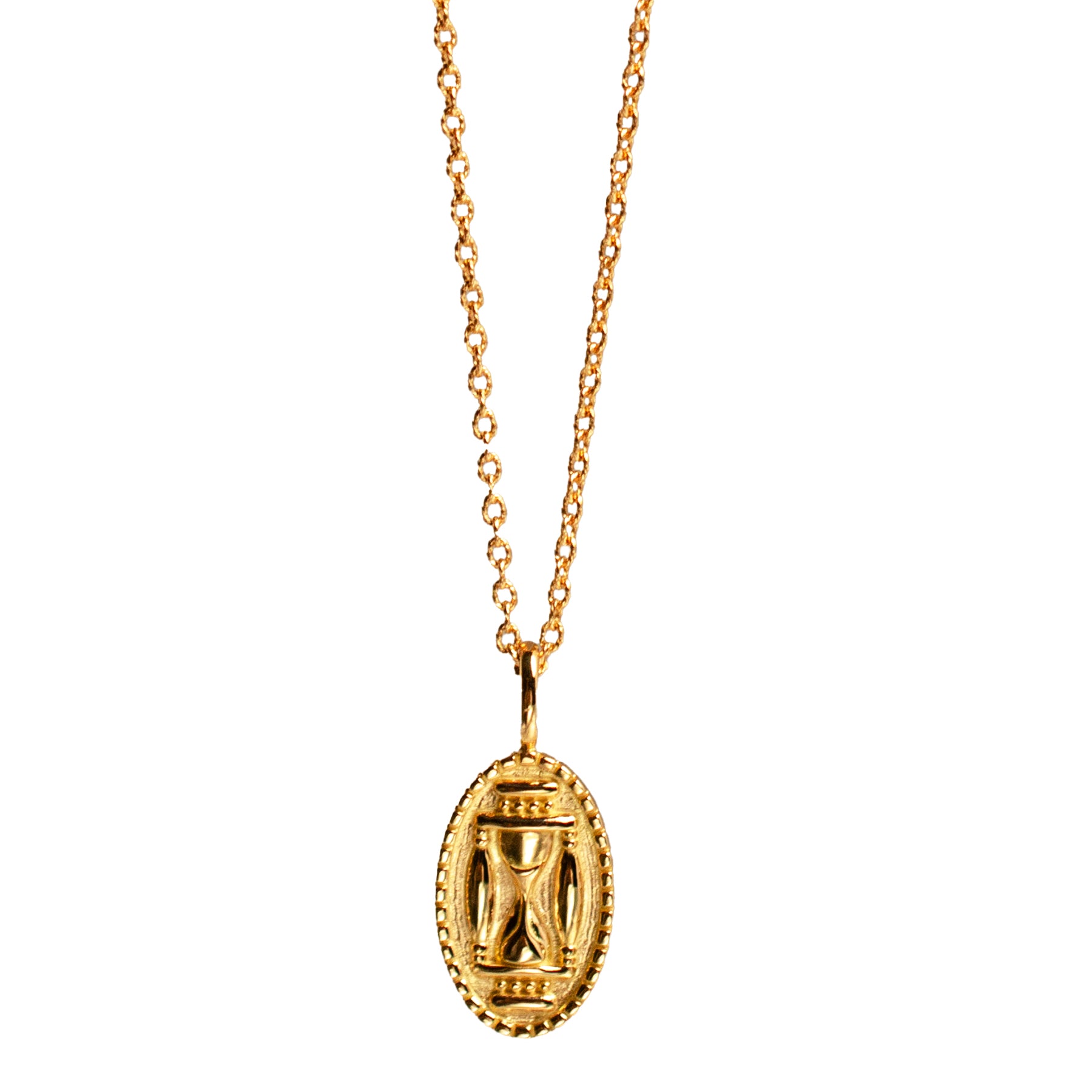 K18 Gold Coin Pendant | 砂時計