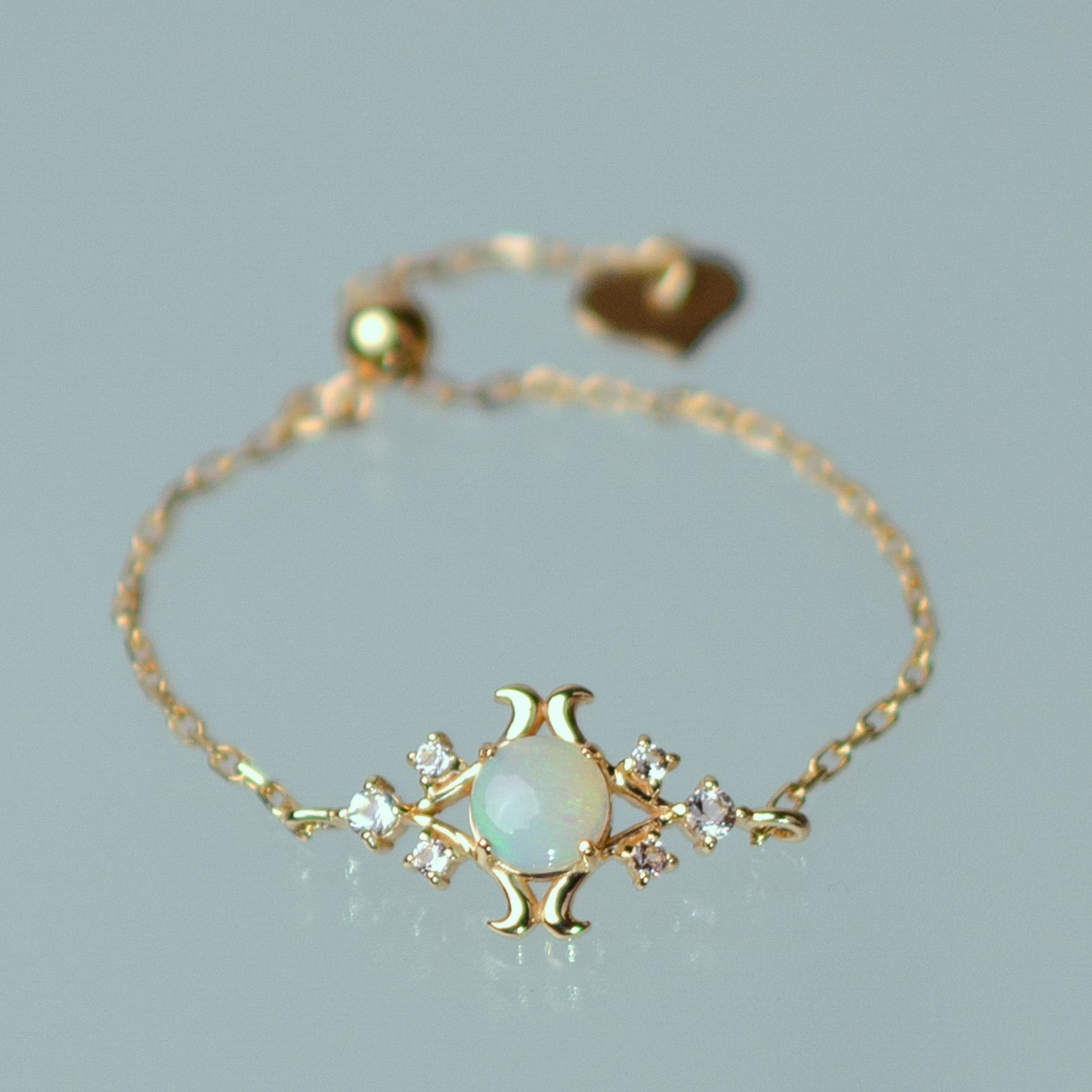 K10 オパールのチェーンリング | Play of Color