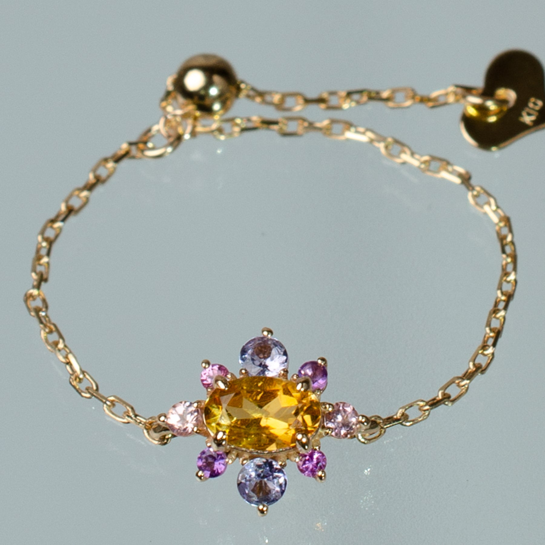 K10 シトリンのチェーンリング | Play of Color